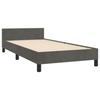 Bed Frame without Mattress Dark Grey 100 x 200 cm Velvet
