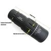 16X52 Monocular Telescope Dual Focus Zoom Binoculars 66M/8000M HD Scope Night Vision with Strap Optical Lens/Rubber Outdoor Use