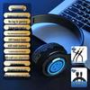 Беспроводные полноразмерные Bluetooth-наушники с шумоподавлением, светодиодным дизайном для мужчин и женщин, идеально подходят для бега и использования с ноутбуком.