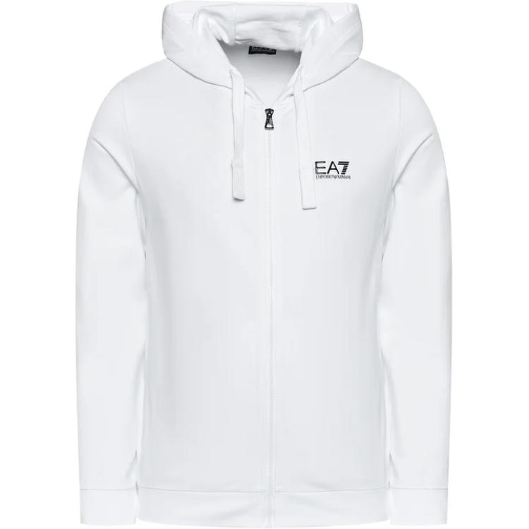 Emporio Armani EA7 Худи на молнии с принтом логотипа, длинный рукав, свободный крой, высокая талия, спортивный костюм, мужские костюмы 8NPV50-PJ05Z-22BA
