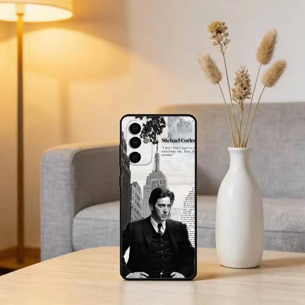 Чехол для телефона Крестный отец Пачино для Samsung S25, S24, S21, S22, S23, S30, Ultra, S20, Plus, Fe, Lite, Note, 10, Черный чехол
