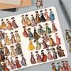 50 шт./набор Ретро Викторианская леди Серия 01 ПЭТ наклейки Водонепроницаемые DIY Модные наклейки-дудлы