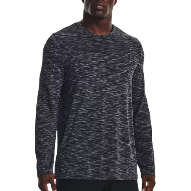 Under Armour Fitted Long Sleeve Crew Neck T-Shirt Men Tops Dark-Gray 1359873-012