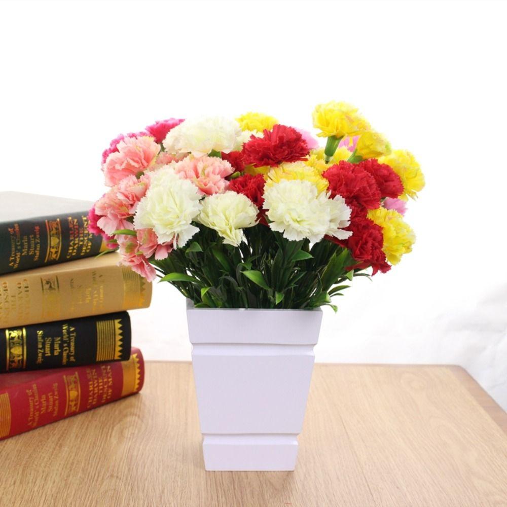 Silk Artificial Carnation 11Heads Bush Bouquet High Quality Home Wedding Decor