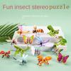 10pcs Cognition DIY Handmade Paper Card 3D Cartoon Insect Paper Mode  Kids Birthday