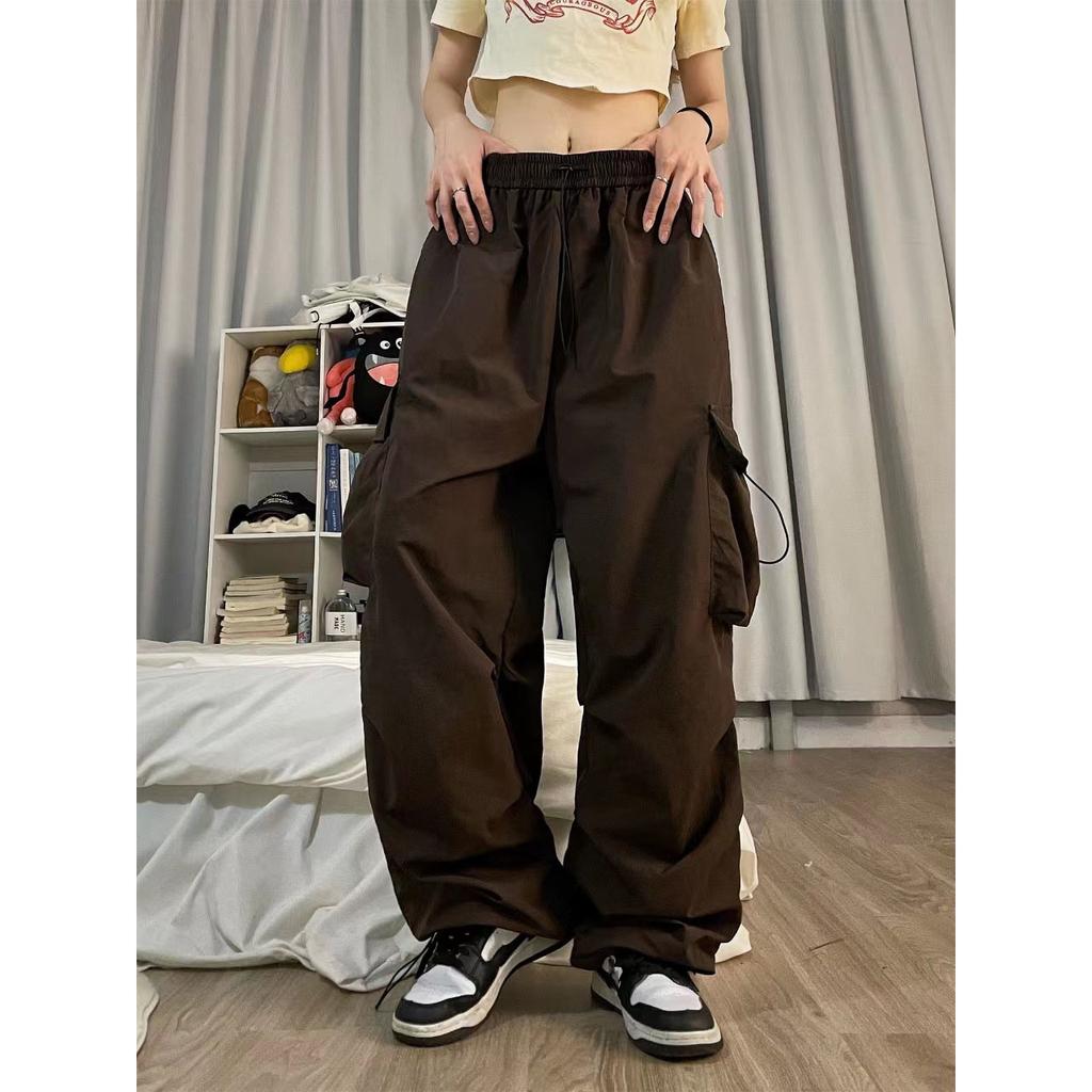 Danmo Y2K Women Sweatpants Wide Leg Joggers Trousers Clothes Streetwear Cargo Korean Harajuku Baggy Parachute Pants Plus Size