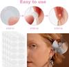 Invisible Ear Lobe Support Patches for Heavy Earrings 60pcs Clear Earlobe Protector Stickers | Pain-Free Anti-Tearing & Sagging Solution (2.8"x1.6")