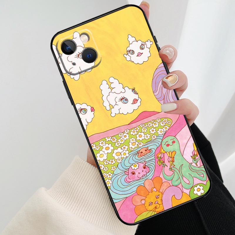 Милый инди-хиппи чехол для телефона для iPhone 11 12 13 14 15 16 Pro XS Max Mini Чехол для iPhone X XR Plus Задняя крышка
