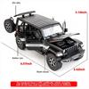 1/22 масштабная игрушечная машина для бездорожья, 7 дверей для Wrangler, литая под давлением модель игрушечного автомобиля, металлический сплав, детские транспортные средства с фрикционным приводом, двери открываются, свет и звук