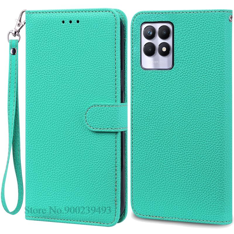 Case For Realme 8i Case Soft Silicone Wallet Flip Leather Case For Realme 8i Phone Case Realme 8 I Cover Coque Fundas
