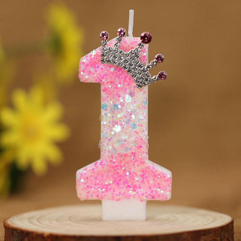 Princess Crown Digital Birthday Cake Candles - Creative Decoration