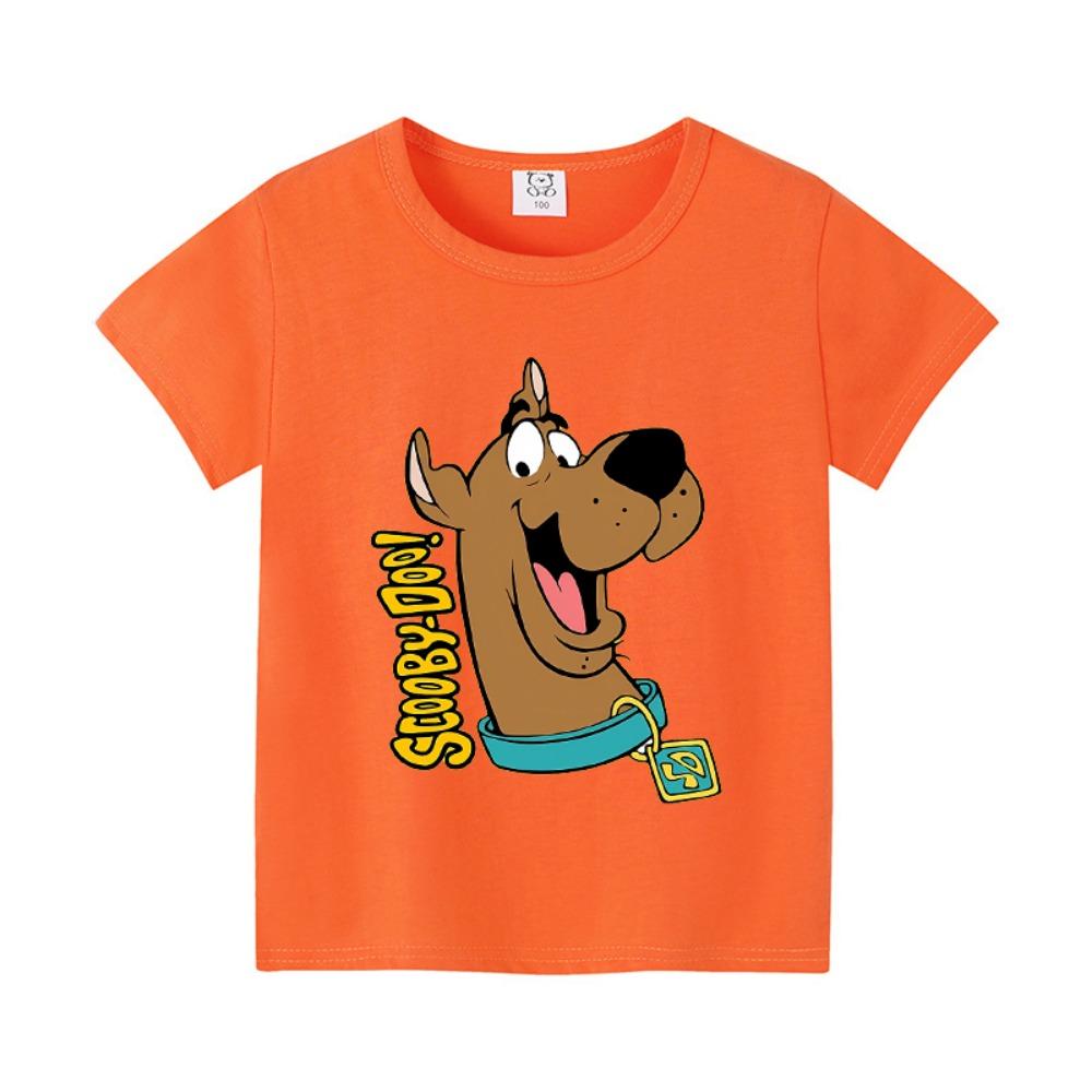 Scoobys Doos Kid Summer T-shirt Anime Tee Creative Cartoon Clothes Boy Girl Summer Short Sleeve Clothes Tops Birthday Gift