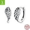Vintage S925 Sterling Silver Wing Earrings, Personalized Trend Wing Sterling Silver Earrings Earrings