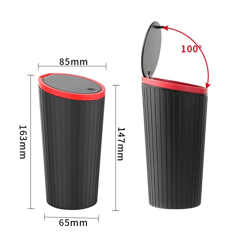 WKZA3 1PCS Car Trash Bin Can Rubbish Bag Garbage Container Storage Box Bucket For Citroen C1 C2 C3 Grand C4 Picasso C4L VTS C-ELYSEE