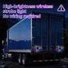 Truck rear end collision prevention solar warning flashing light car LED taillights wiring free display motorcycle warning light