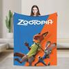Zootopia Blanket  Flannel Funny Warm Throw Blankets for Coverlet  Winter