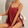 Lingerie Sexy Pajamas Women's Cut-out Suspender Nightdresses Side Open Lace Lace Temptation Loungewear