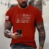 Men's Fashion Casual Short Sleeve Round Neck Independence Day Flag T-Shirt Top