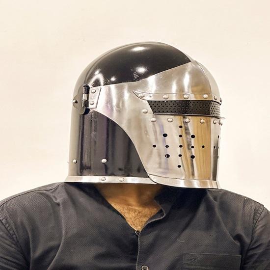 Шлем барбют Барбют с забралом Шлем средневековый стальной шлем с внутренней подкладкой Лучший подарок для него