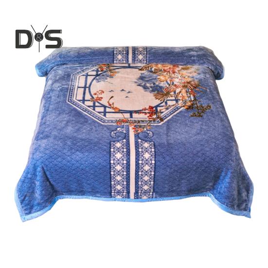 Одеяло из фланели Утолщенное Цветочный принт Двухслойное Сохранение тепла Простота ухода Машинная стирка Максимальный комфорт Двустороннее Очень большой размер Зима