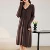 Женское кашемировое платье Qinghe кашемир 30% кашемир 70% шерсть осенне-зимняя кашемировая юбка мягкая и теплая