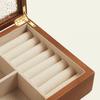 Solid Wood Ring Earrings Storage Jewelry Box Luxury Transparent Glass Cover Jewelry Organizer Aesthetic Display Boxes Bracelet Packaging Boxes Gifts