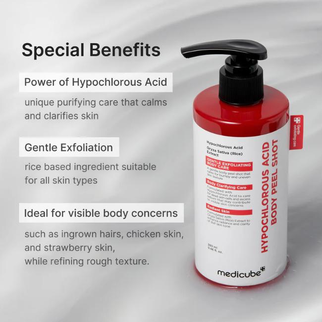 Medicube Hypochlorous Acid Rice Body Peel Shot 280ml (3 Options)