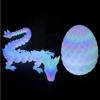22cm 3D Printed Dragon 8.5cm Dragon Egg Chinese Festival Dragon Figurine Crystal  Egg Funny Home Office Cool Ornament Decoration