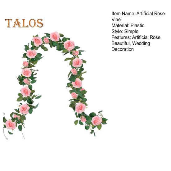 6,5 футов искусственная роза лоза искусственная цветочная гирлянда искусственный цветок розы подвесная лоза для свадебной арки сад стена фон декор