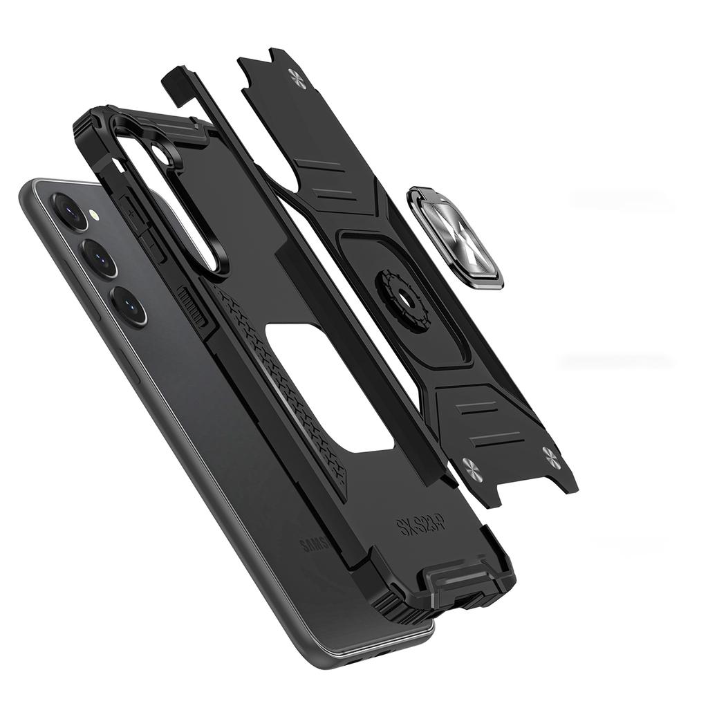 Armored case cover for Samsung Galaxy S23 magnetic holder Ring Armor black