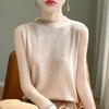 2024 Spring/Summer Women's Sleeveless Thin Knitted Sweater - Half Turtleneck Pullover Vest