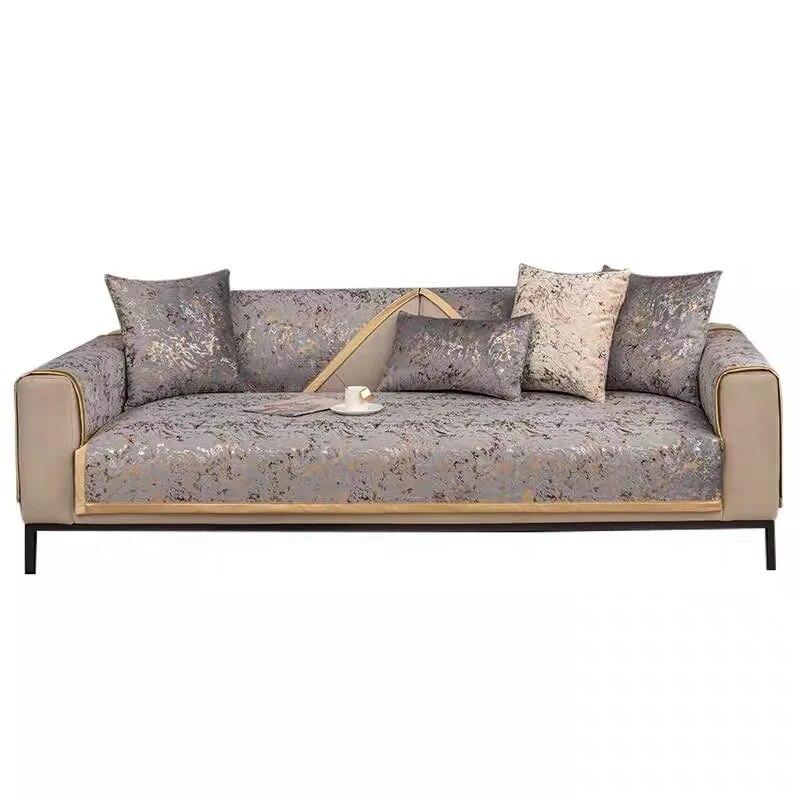 Luxury Simplicity Sofa Cushions Short Plush Bronzing Non-slip Sofa Towel Seat Couch Cover Living Room Decor Household Dust Mat