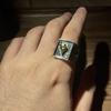 Ретро Кольцо Туз Пик для Мужчин Серебристый Цвет Панк Готика Открытое Кольцо Дизайнерские Украшения Унисекс Аксессуары Креативный Подарок Мир Искусство