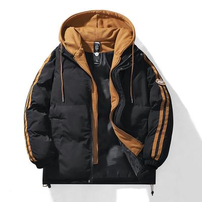 Поддельная двухкомпонентная хлопковая куртка для мужчин с капюшоном, хлопковая куртка, толстая хлопковая куртка больших размеров, мужская куртка для пар