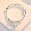 925 Sterling Silver Round Ball Charm Bracelet &Bangle for Women Elegant Wedding Jewelry