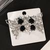 New European and American Dark Hollow Butterfly Rose Earrings with Cold Style Gothic Earrings
