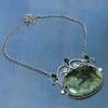 Prehnite, Diopside Gemstone 925 Sterling Silver Gift Jewelry Necklace 18"