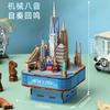 Wooden 3D Puzzle Music Box Model Kit - Xian Bell Tower Architecture Toy Kids Ages 4-6