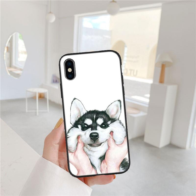 LO53 Husky Puppy Dog Soft Shell Phone Case for iPhone SE X XS XR 11 16E 17 Pro Max Air 8 7 6 6s Plus