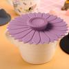 Sealed Sunflower Silicone Cup Lid Seamless Coffee Mug Lids Drinkware Cup Cover  Glass