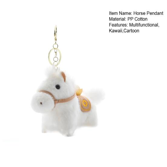 2026 Год Лошади Плюшевый Мультяшный Юаньбао Пони Брелок Подвеска Каваий Фигурка Лошади Настольное Украшение Милое Украшение для Рюкзака Подарок