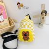 Adorable And Trendy Light Up Bear Canvas Crossbody Bag For Kids With Fun Patterns