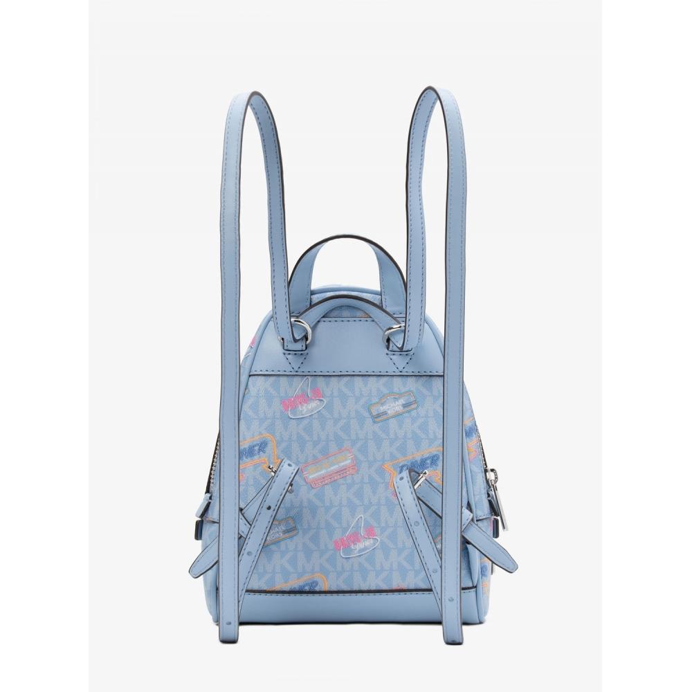 Michael Kors Рюкзак Rhea Очень маленький   Mk Signature 35t5srab0i1540 Светло-голубой