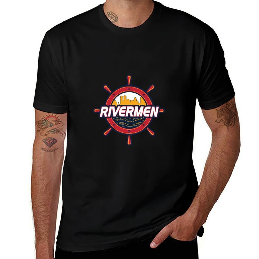 Peoria Rivermen logo T-Shirt Labor Work Casual T-Shirt