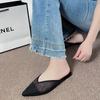 Fashion 2024 Shoes Female Mesh Closed Toe Women's Slippers Concise Dress Slippers Women Pointed Toe Flat with Soft Bottom Shoes Women