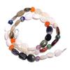 Natural Moonstone Carnelian Amethyst Gemstone Smooth Beads Necklace 17" UB-4688 UB-4688