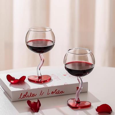 Бокал для красного вина Love, высокое боросиликатное стекло, 300 мл, бокалы для шампанского в форме сердца, бокал для вечеринки, посуда для напитков, подарки на День святого Валентина