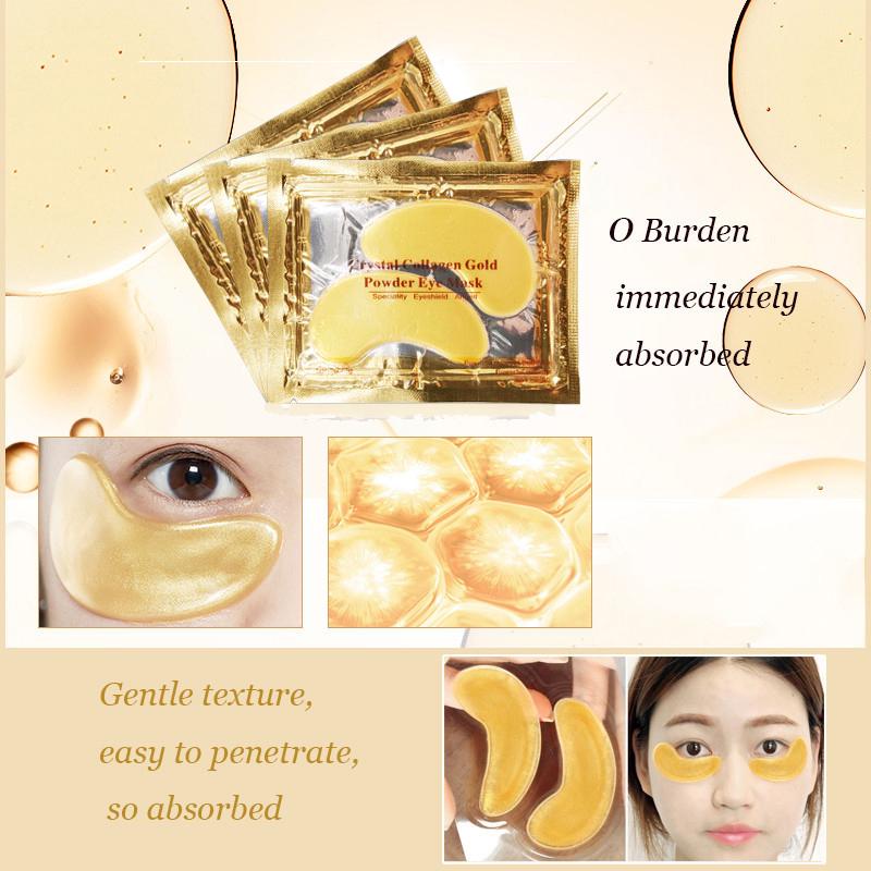 30pcs Gold Eye Mask Patches Crystal Collagen Anti Aging Remove Puffiness Dark Circles Moisturizing Sleep Eyes Pads Gel Skin Care