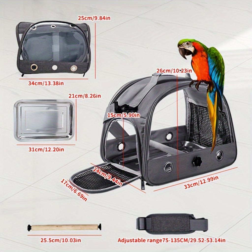 Портативный дорожный переносной переносной рюкзак для птиц с насестом для клетки для птиц, сумка-переноска для попугаев с подставкой-палкой