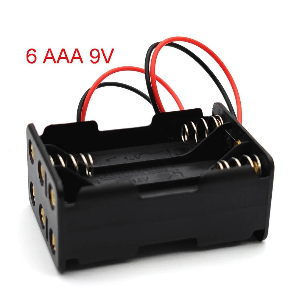 4x 6x 8x Держатель для батареек AAA, бокс, кейс с проводами, боковое расположение батареек, пайка для подключения для 4-8 шт. батареек AAA